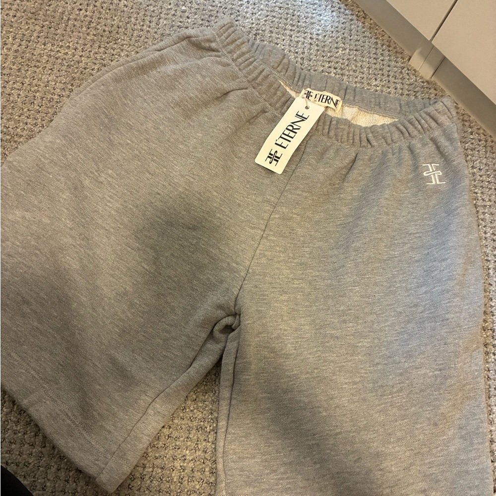 Eterne Gray Sweatpants Relaxed Fit Joggers